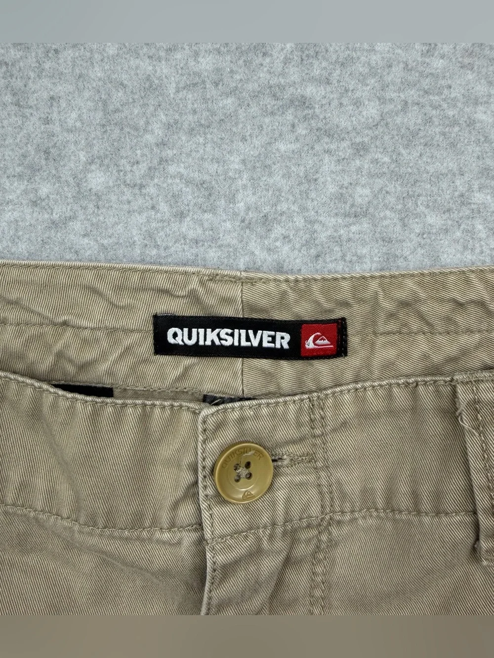 Quiksilver Khaki Tan Cargo Cotton Shorts Casual Utility Men’s Size 36
